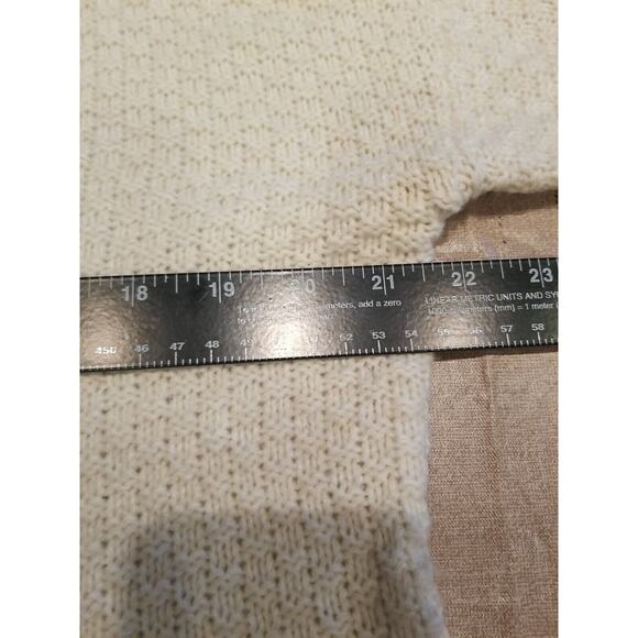 Ana Women's Ivory Textured Knit Pullover Sweater Size Large Neutral - Picture 5 of 7